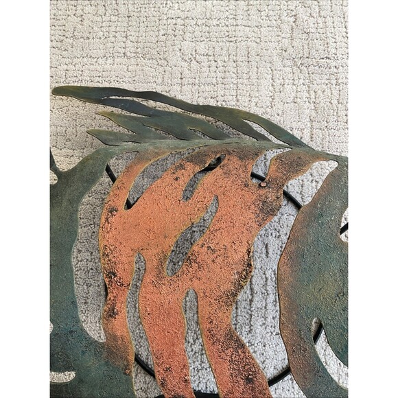Large Metal Fish Sculpture From Cabo. With Candle Holder. Hanging - Picture 4 of 16